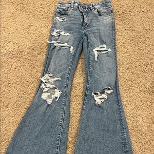 American eagle flare jeans size 2